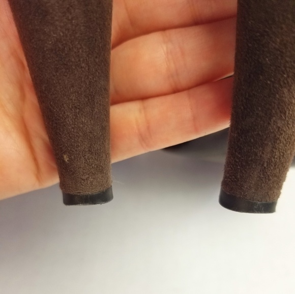 Vintage Prada Brown Suede Open Toe Shoes H… - Picture 5 of 8